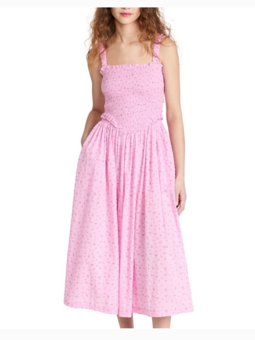 Tach Clothing Amelie Voile Dress in Pink Flower M